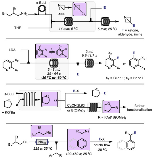 金屬化產生的反應中間體的示例 金屬化產生的反應中間體的示例